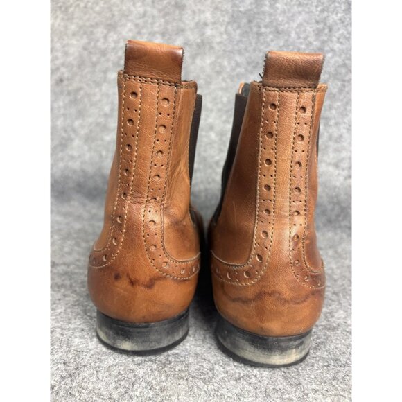 Zara Boots Mens Size 9 Brown Leather Chelsea Wingtip Brogue Ankle Dress EU 42 main image 9